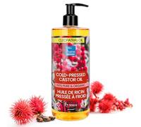 Huile Ricin Bio, Pressée à froid, Cheveux Pousse Rapide, Croissance Barbe, Masque Visage Peau à Probléme, Cils plus Longs, Ongles Fortes, Démaquillant Waterproof, Soin Acné, Cosmétique Maison, 500 ml