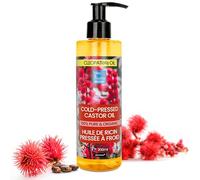 Huile Ricin Bio, Pressée à froid, Huile de Ricin Cheveux Pousse Rapide, Croissance Barbe, Mascara Huile de Ricin pour Cils, Huile de Ricin Ongles Démaquillant, Soin Acné, Cosmétique Maison, 200 ml