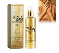 Huile Scintillante Pour Le Corps éclat Du Visage Luminisateurs Corps Maquillage Huiles Brillantes Huile Imperméable Longue Durée Hydratant Liquide Luminizer Pour Le Corps (Or, 100 ml)