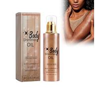 Huile Scintillante Pour Le Corps éclat Du Visage Luminisateurs Corps Maquillage Huiles Brillantes Huile Imperméable Longue Durée Hydratant Liquide Luminizer Pour Le Corps (Bronze Doré, 100 ml)