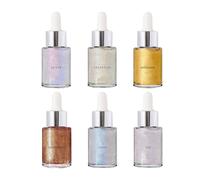 Huile scintillante pour le corps,Huile corporelle scintillante | 30 ml de paillettes pour le corps | Surligneur liquide pour le corps, 6 couleurs brillantes, liquide doré pailleté, huile de maquillage
