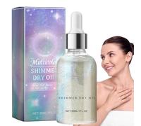 Huile Scintillante pour le Corps, Huile Sèche Pailletée une Brillance Intense, Maquillage Enlumineur Visage et Corps, Lotion Hydratante Longue Durée, Formule Légère Effet Lumineux Naturel Peau Souple