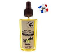 Huile séche de Monoi Tahiti pour corp et cheveux parfum Vanille - Comptoir des monoi - fabrication francaise - non grasse - sans paraben - 100% naturel - appelation d'origine - 100ml