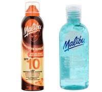 Huile sèche Malibu en aérosol SPF10 175 ml + gel brûlé après 100 ml
