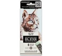 Sennelier – Lot de 6 mini bâtonnets d'huile – Chat tigre – N130116.06