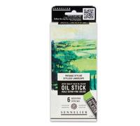 Huile Stick - Extra-Fine - Solide - Sennelier - 6 Couleurs - Paysage Stylisé