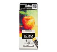 Huile Stick - Extra-Fine - Solide - Sennelier - 6 Couleurs - Pomme Bicolore