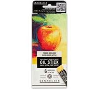Sennelier Étui x6 mini sticks à l'huile – extra-fines, solides – pomme bicolore