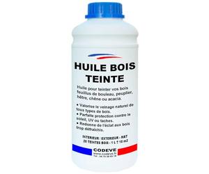Huile Teintee Bois - Codeve Bois/Chêne clair - 1L - Intérieur/extérieur - Pour La Protection D'un Bardage, Volet, Persienne, Huisserie Ou Fenêtre.