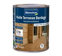 Huile terrasse bardage - tous bois - chêne moyen - 1 L BLANCHON
