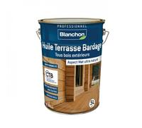 Blanchon Huile terrasse et bardage Ipé, finition huilée, protection UV, 5 L