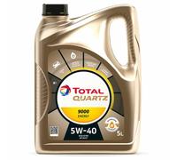 TOTAL Quartz 9000 Énergie SAE 5W-40 Huile Moteur MB 229.5, VW 502 00, 5 Litres