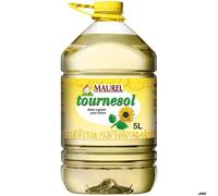 Huile végétale de tournesol 5L pour friture - Marque Maurel 2 bouteilles