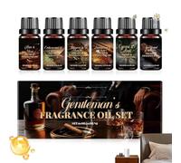 Huiles d'aromathérapie pour diffuseur - Lot de 6 désodorisants pressés à froid, huile naturelle élégante et durable pour humidificateur, maison, voiture, fabrication de bougies, savon, sauna