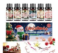 Huiles De Noël Pour Diffuseurs, 6 Pièces Désodorisant Longue Durée, Ensemble D'huiles ées Naturelles, Mélange Relaxant D'huiles ées De Vacances, Coffret Cadeau Pour Purificateur Chambre