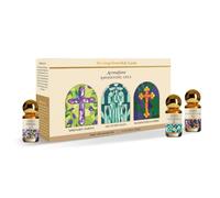 Huiles d'onction d'encens et myrrhe, Spikenard et muguet 3 x 9 ml | Bénédictions des Terres Saintes | Huiles bénies de Jérusalem | Épices bibliques | Ingrédients naturels | Huile de prière