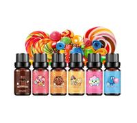 Huiles ées aux bonbons - Ensemble d'huiles ées 6 pièces, savon de qualité supérieure, fabrication de bougies, parfums artisanaux | Huiles aromatiques polyvalentes pour soins de la peau, pa