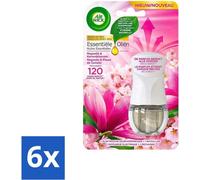 Huiles essentielles Air Wick - Diffuseur d'arômes électrique - Kit de démarrage - Magnolia & Fleurs de cerisier - 19 ml - Lot avantageux - 6 pièces