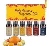 Huiles Essentielles Florales Aromathérapie 6x10ML, huile essentielle pour diffuseur, Naturelle pour Diffuseurs, Apaiser - Pumpkin Spice, Maple Syrup, Musk,Roasted Hazelnut