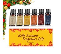 Huiles Essentielles,l'automne Kit Pumpkin Spice Essential Oil 6x10ml,Huile Essentielle pour Diffuseurs,Diffuseur Parfum Maison,DIY Candle Making Scents for Diffuser,Dryer Ball,Pumpkin Pie