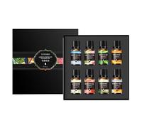 Huiles essentielles pour diffuseur - Mélanges organiques purs pour diffuseurs, huiles d'aromathérapie Coffret cadeau, 8 diffuseurs d'huiles essentielles pour soins à domicile, fabrication de bougies