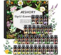 Huiles Essentielles Top32 Ensemble 100% Pures Et Naturelle Bio Huiles Essentielles Aromathérapie Pour Diffuseurs Pour Sauna, Spa, Massage, Bain Idéal Coffret Cadeau Pour Fête - Qualité France