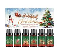 Huiles Parfumées de Noël pour Diffuseur | 6 Pièces Doux Et Portable - Huile Parfumée Pour La Fabrication De Savon - Pour Femmes Hommes Adolescents Massage Maison Locaux Commerciaux Yoga Studios Hôtel