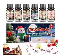 Huiles Parfumées Pour Diffuseur Purificateur Naturel Longue Durée | Coffret De 6 Senteurs De Noël Pour Aromathérapie Pour fabrication de savon yoga maison voiture salon chambre bureau et