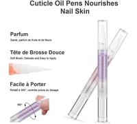Huiles Pour Cuticules, 15pcs Huile Cuticule Ongle Stylo,Coffret Soin Des Ongles Saveur Mixte