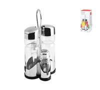 Huileuse 4 Pièces Verre Inox Avec Support Maison