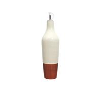 AltoBuy Huilier de 670 ML en céramique Bicolore (Blanc & Terracotta)