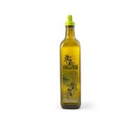 Huilier En Verre Couleur Verte Décoré Avec Bouchon Doseur 0,75 L.