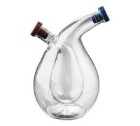 Huilier et Vinaigrier - Distributeur d'huile et de vinaigre en verre transparent 2 en 1 pour la cuisine | Fournitures de cuisine Bouteilles d'huile et de vinaigre en verre de bouteille de de