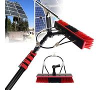 HUIMOZ Kit de Nettoyage de vitres télescopique alimenté par Eau, Brosse de Nettoyage de Panneau Solaire, Brosse de Nettoyage de vitres d'extérieur alimentée par Eau pour Le Nett