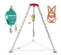 HUIMOZ Trépied de Sauvetage en Aluminium Robuste pour Incendie et Espace confiné Capacité de Charge de 1200 LB Système de Sauvetage de trépied de Pompier Équipement de Levage du
