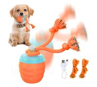 Huimpet Jouet interactif pour chien, balle interactive pour chiens de petite taille, jouet à mouvement automatique pour l'ennui et le dressage, jouer de la musique, rechargeable par USB (orange)