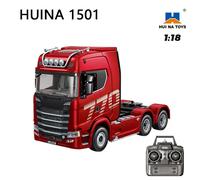 HUINA 1501 770S tracteur en alliage 19CH RC camion 1/18 2.4G télécommande ingénierie remorque camion avec jouets lumineux et sonores 1502 Red Platform