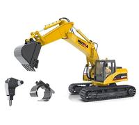 Huina 1535-1 RC Pelleteuse télécommandée en métal avec marteau de démolition et pince de tri