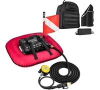HUINGTON Équipement de plongée sans Bouteille, compresseur électrique | For la photographie sous-marine, kit comprenant un tuyau d'air 10,5m, batteries remplaçables et un sac à dos robuste