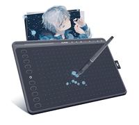 HUION HS611 (Gray) Tablette Graphique, Nouvelles Tablettes de Dessin Professionnelles, Stylo Numérique PW500 sans Batterie, Equipé de Boutons Tactiles Multimédias (Volume Réglable, Jeu de la Musique)