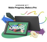 Huion Tablette graphique Kamvas 16 Gén3 15,8" 2,5K QHD – Verre anti-éblouissant, 99% sRGB