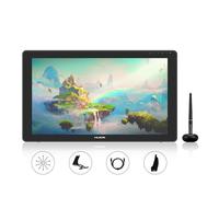 HUION Kamvas 22 Plus Tablette Graphique avec écran, Verre Gravé Antireflet, Laminage Complet 140% sRGB écran à Stylet à Points Quantiques, Stylet PW517, Idéal pour Le Travail à Domicile, 21,5 Pouces