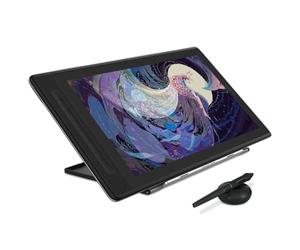 HUION KAMVAS Pro 16 Tablette de dessin QHD 2,5 K avec écran QLED Full Laminated Tablette graphique avec stylo sans batterie, Tablette d'art numérique 15,8" compatible avec Mac, PC, Android et Linux