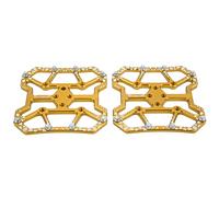 HUIOP 1 Paire de Convertisseurs de Pédales Automatiques pour Vélo, Système de Vélo Road Mountain KEO, Adaptateur de Plate-Forme de Pédale Robuste en Alliage D'aluminium Antidérapant, (Or)