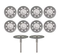 HUIOP 10 pièces disques de coupe diamantés de 22 mm de dia avec 2 pièces de remplacement de s de 3 mm pour les s rotatifs Dremel,diamond cutting wheel