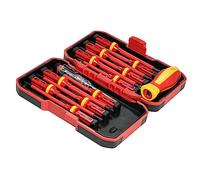 HUIOP 13pcs 1000V interceables Tournevis isolés Set avec s de réparation électricien s de réparation Torx peu Torz Phillips