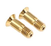 HUIOP 2 Pièces Vis de Roue de Dérailleur Arrière Vélo Boulons Fixes Roue Guidage Poulie, Alliage Ti Creux Or, Léger, Installation Rapide, Guidage Chaîne amélioré,