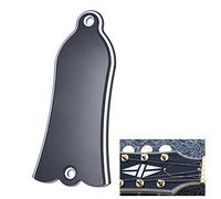 HUIOP 2 Trous en Forme de Cloche Truss PVC Rod Cover Plate Plate Scroll pour LP SG Flying V ES Guitar Noir,Plaque de défilement