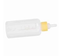 HUIOP 6 Pièces 60 ML Biberon pour Animaux de Compagnie pour Chiot Chaton, Kit d'allaitement au Lait en Silicone Non Toxique avec 4 Tétines, Brosse de Nettoyage (Jaune)