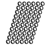HUIOP 60 Pièces Anneau de Contrôle D'enroulement en Silicone de Construction Canne à Pêche Durable pour Empêcher L'emmêlement la Ligne, Adaptateur Garniture Noire pour Cannes à Pêche la (9,5MM)